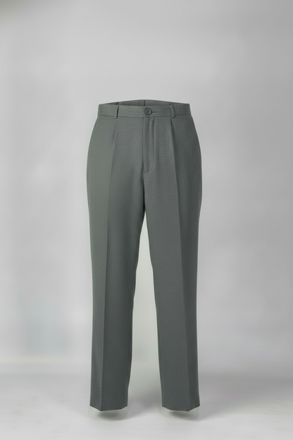 Grey Pleated Pants