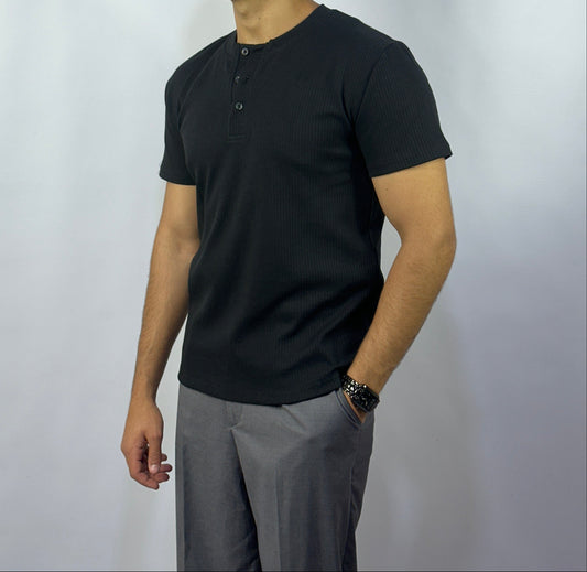 Black Henley Shirt