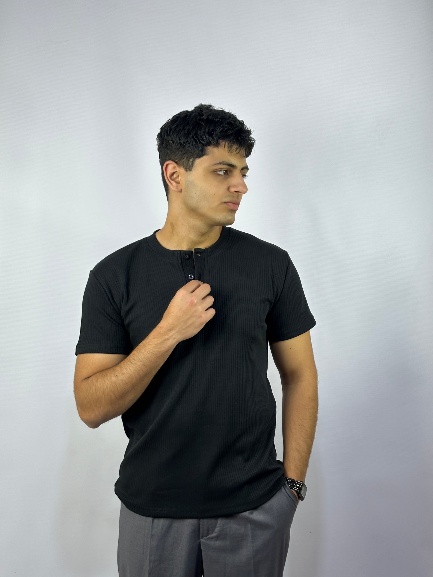 Black Henley Shirt