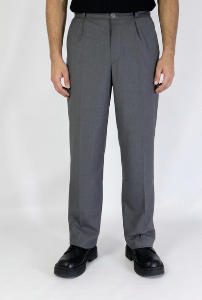 Grey Pleated Pants