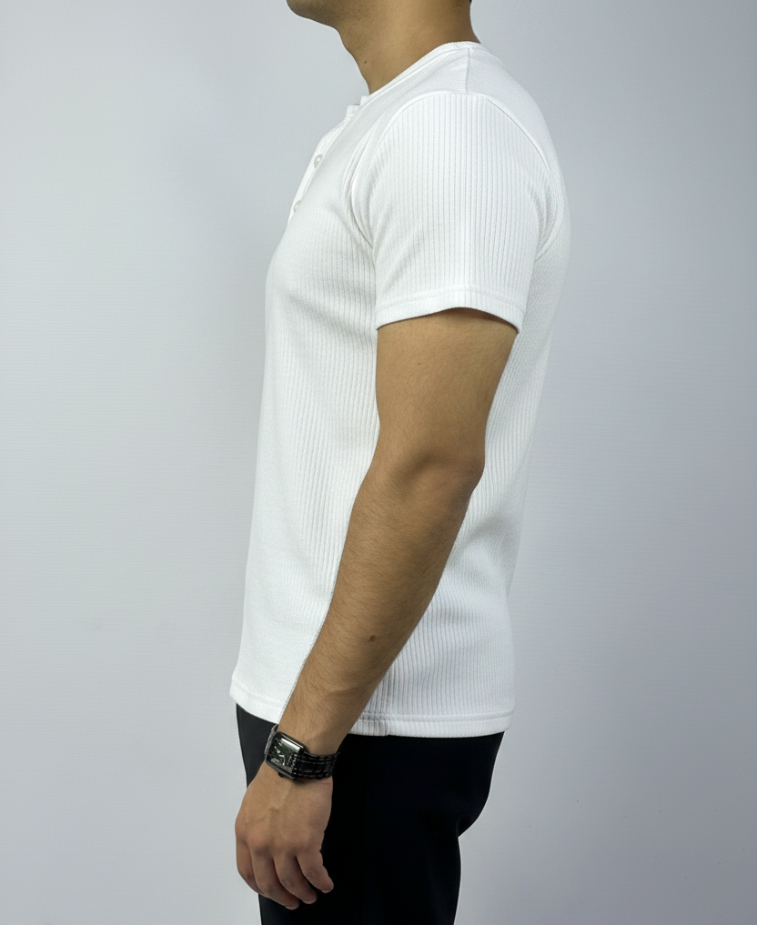 White Henley Shirt